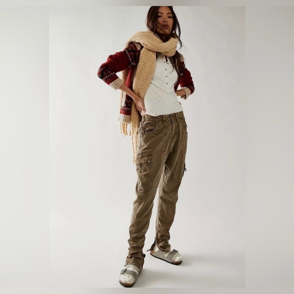 Free People Rule Breaker Slim Pants Utility Cargo Pants